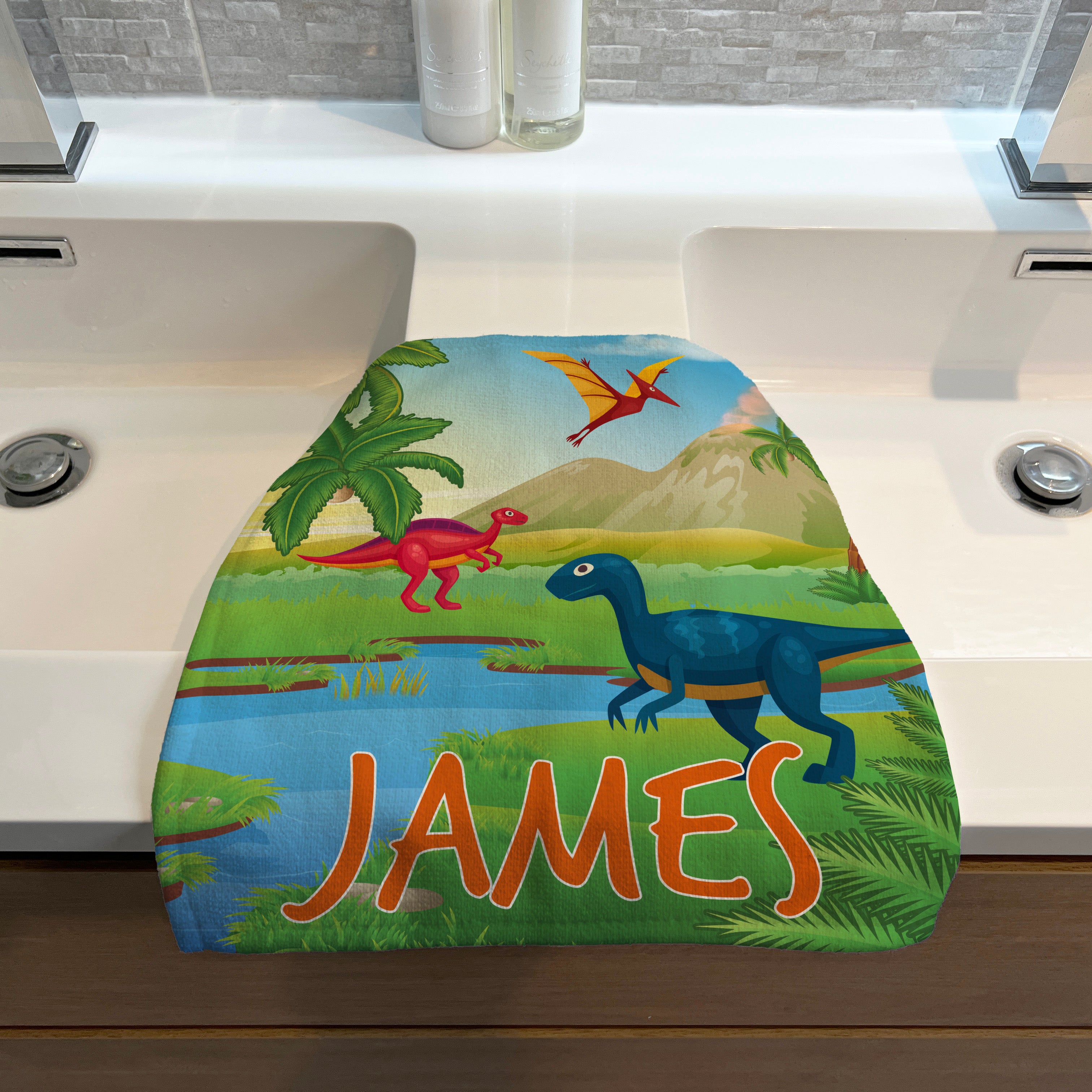 Personalised Children's Face Cloth - Dinosaur