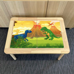 Kids Dinosaur Volcano Table Top STICKER ONLY Compatible with IKEA Flisat Tables