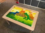 Kids Dinosaur Volcano Table Top STICKER ONLY Compatible with IKEA Flisat Tables