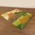 Personalised Children's Towel & Face Cloth Pack - Dinosaur Volcano