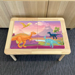 Kids Pink Dinosaur Table Top STICKER ONLY Compatible with IKEA Flisat Tables