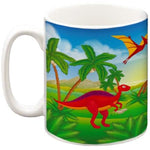 Personalised Children's 10oz Ceramic Mug Dinosaur Landscape