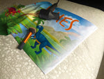 Personalised Children's Towel Dinosaur Landscape