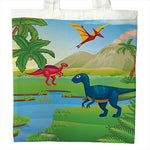 Personalised Children's Tote Bag - Dinosaur Landscape