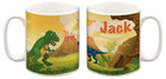 Personalised Children's 10oz Ceramic Mug - Dinosaur Volcano