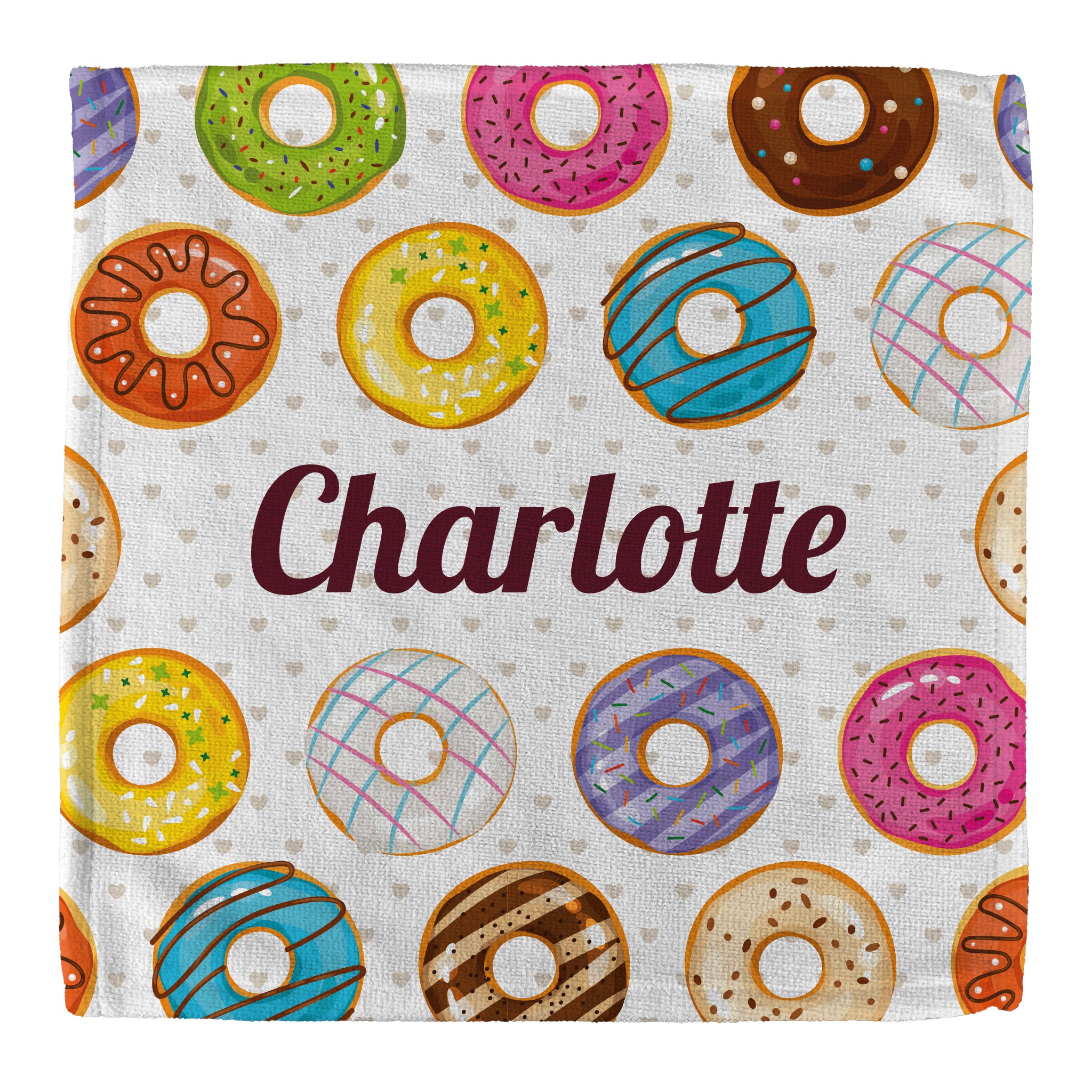 Personalised Children's Towel & Face Cloth Pack - Donuts