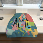 Personalised Children's Face Cloth - Europe Map
