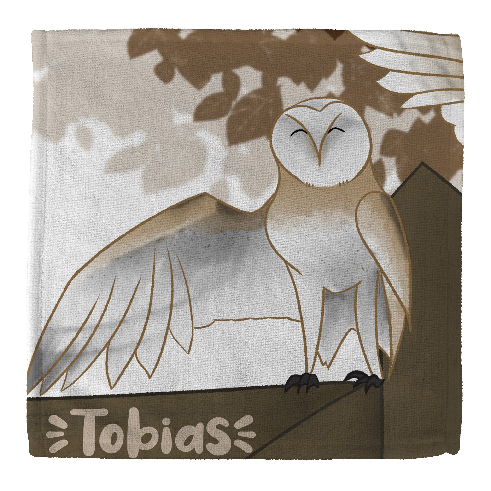 Personalised Children's Face Cloth - Owls