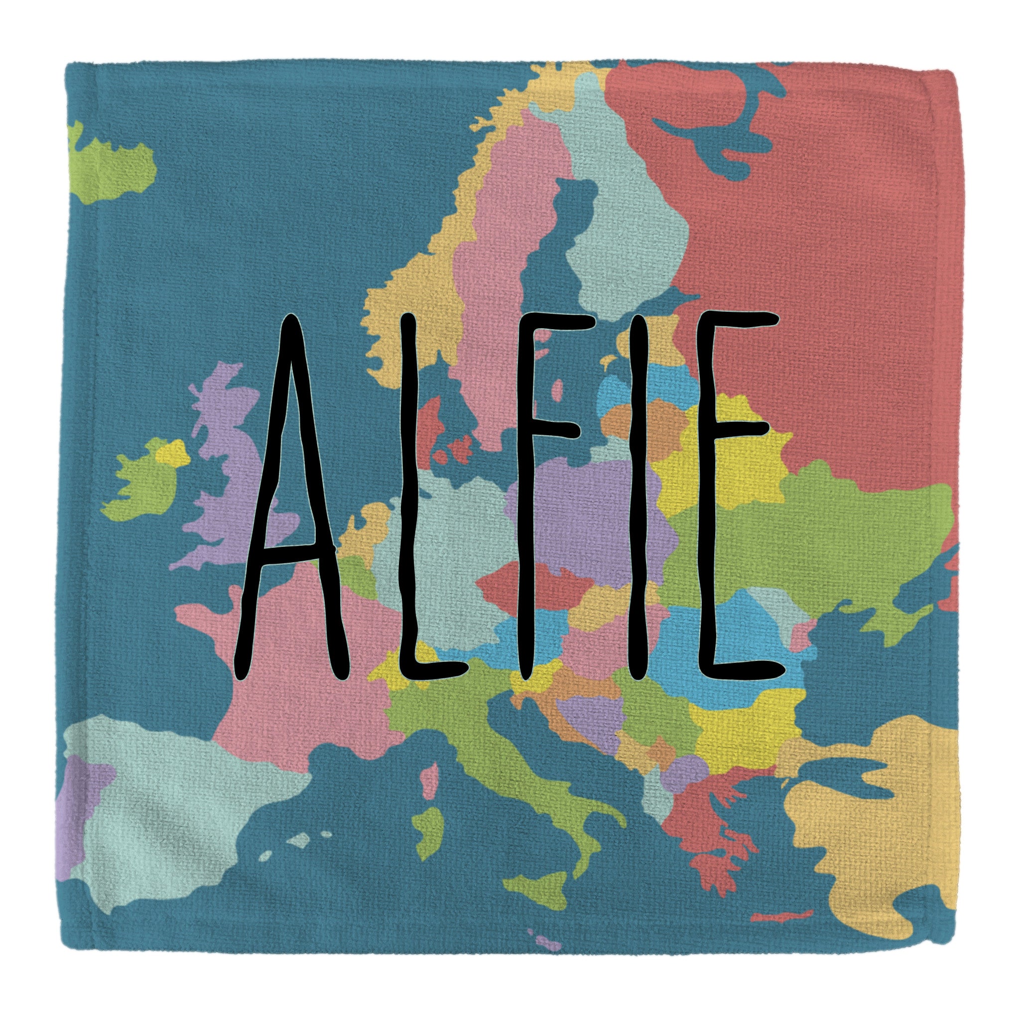 Personalised Children's Face Cloth - Europe Map