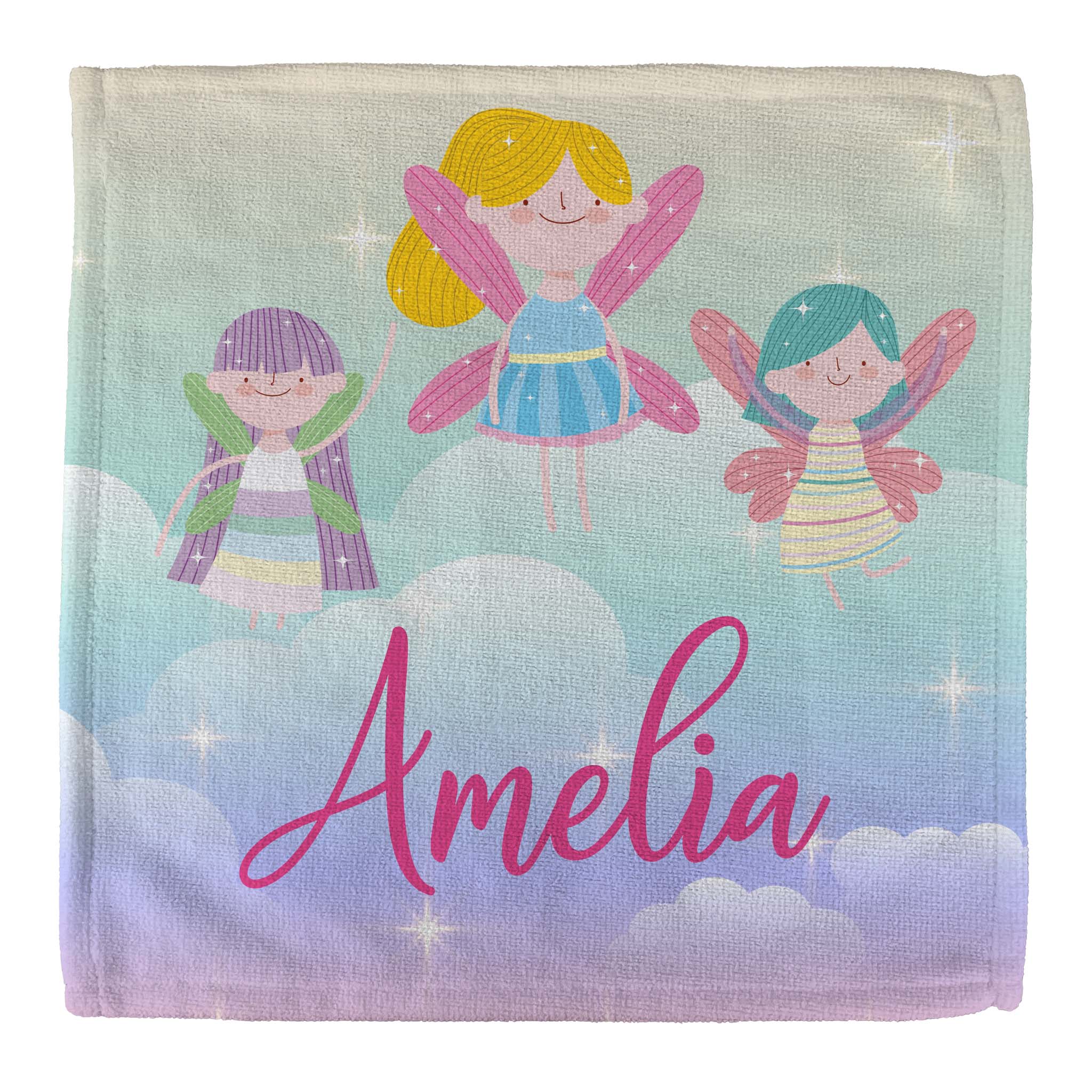 Personalised Children's Towel & Face Cloth Pack - Fairy