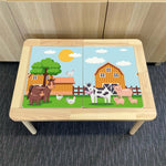 Kids Farm Table Top STICKER ONLY Compatible with IKEA Flisat Tables