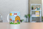 Personalised Children's Mug & Coaster Set - Farm