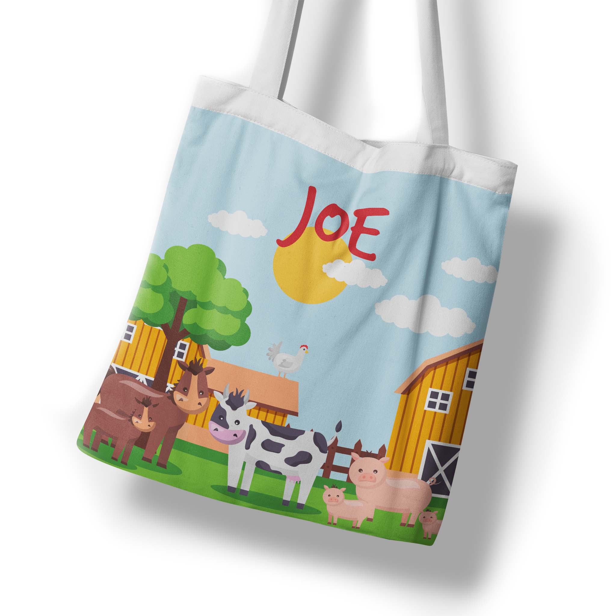 Personalised Children's Tote Bag - Farm