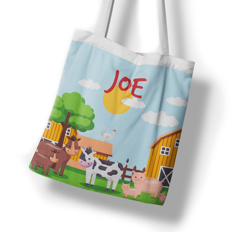 Personalised Children's Tote Bag - Farm