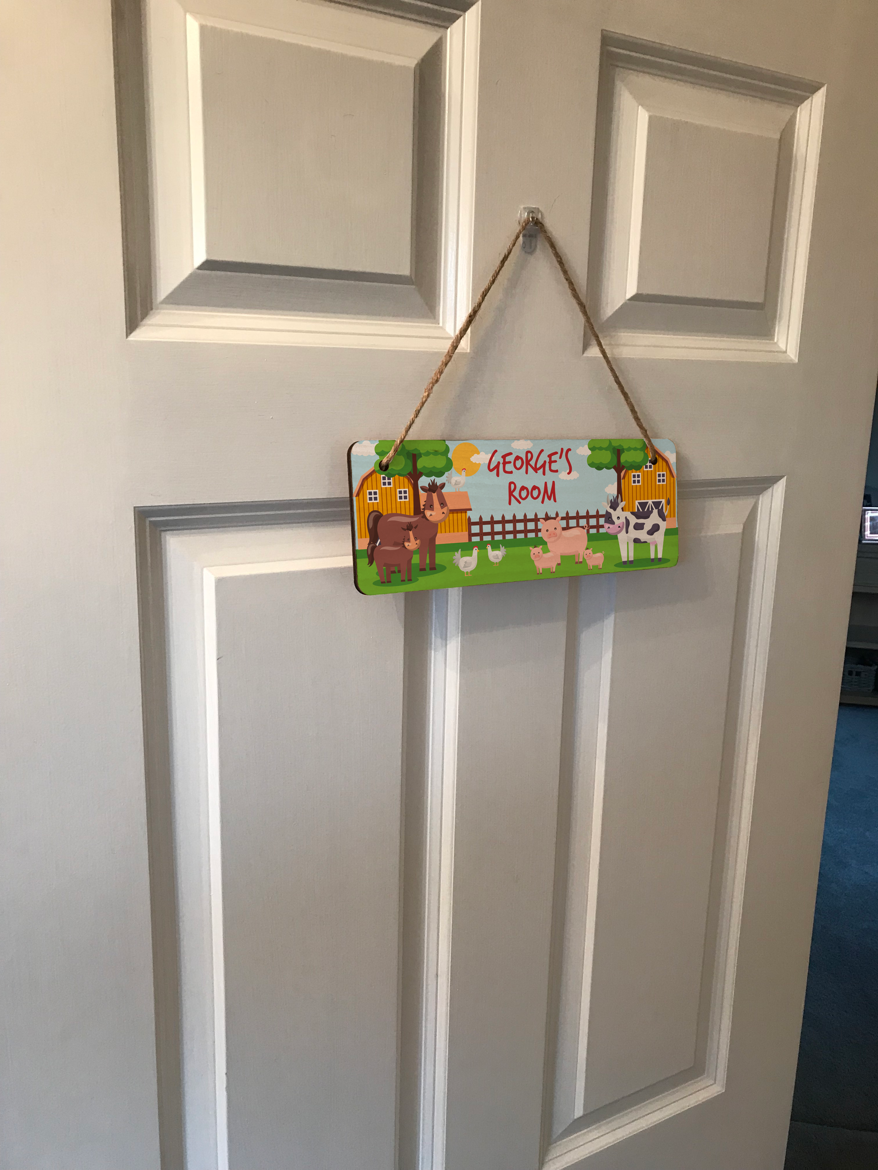 Personalised Children's Hanging Plaque - Farm