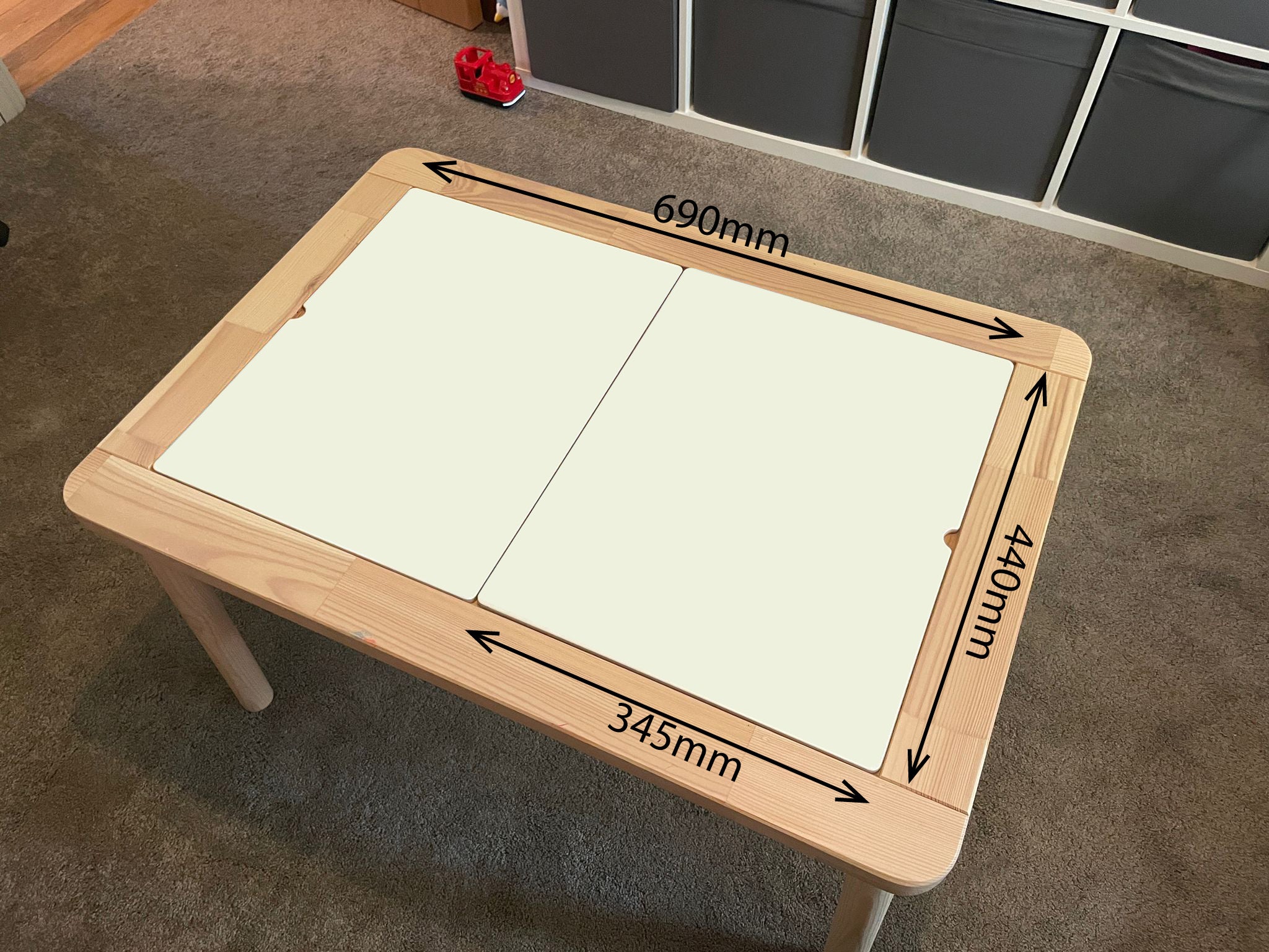 Kids USA Map Table Top STICKER ONLY Compatible with IKEA Flisat Tables