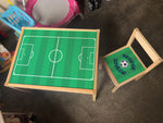 Personalised Children's Ikea LATT Wooden Table and 1 Chair Printed Football