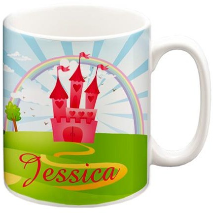 Personalised Children's 10oz Ceramic Mug - Unicorn Fairytale