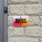 Personalised House Number Sign Split Design