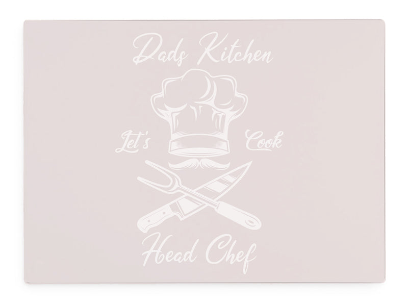 Dad's Kitchen Head Chef Pink Glass Worktop Saver