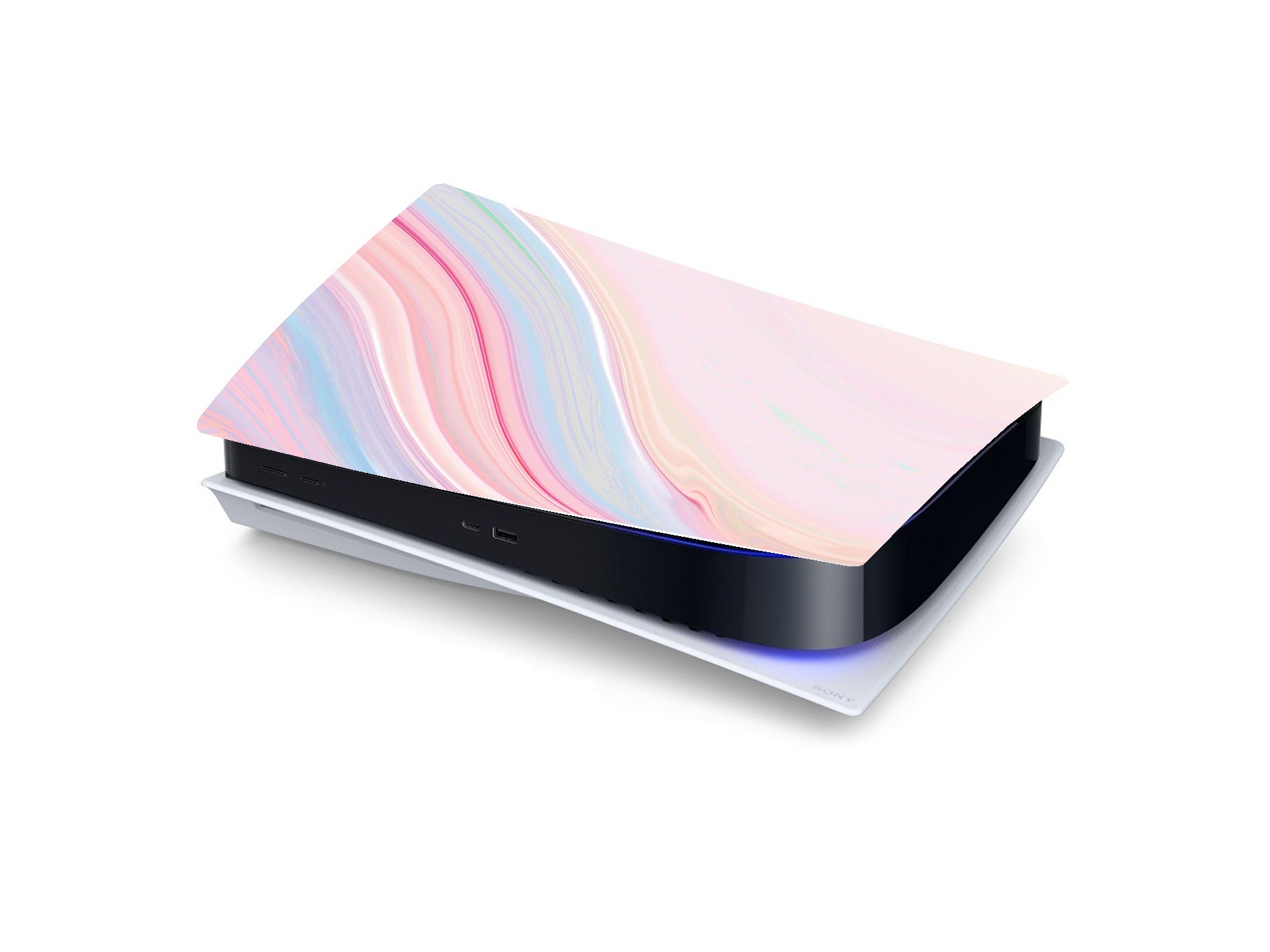 PS5 Rainbow Swirl Skin Gamer Console Vinyl Sticker - Personalised name