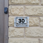 Personalised House Number Sign Strong Border