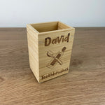 Personalised Engraved Sustainable Bamboo Toothbrush Holder