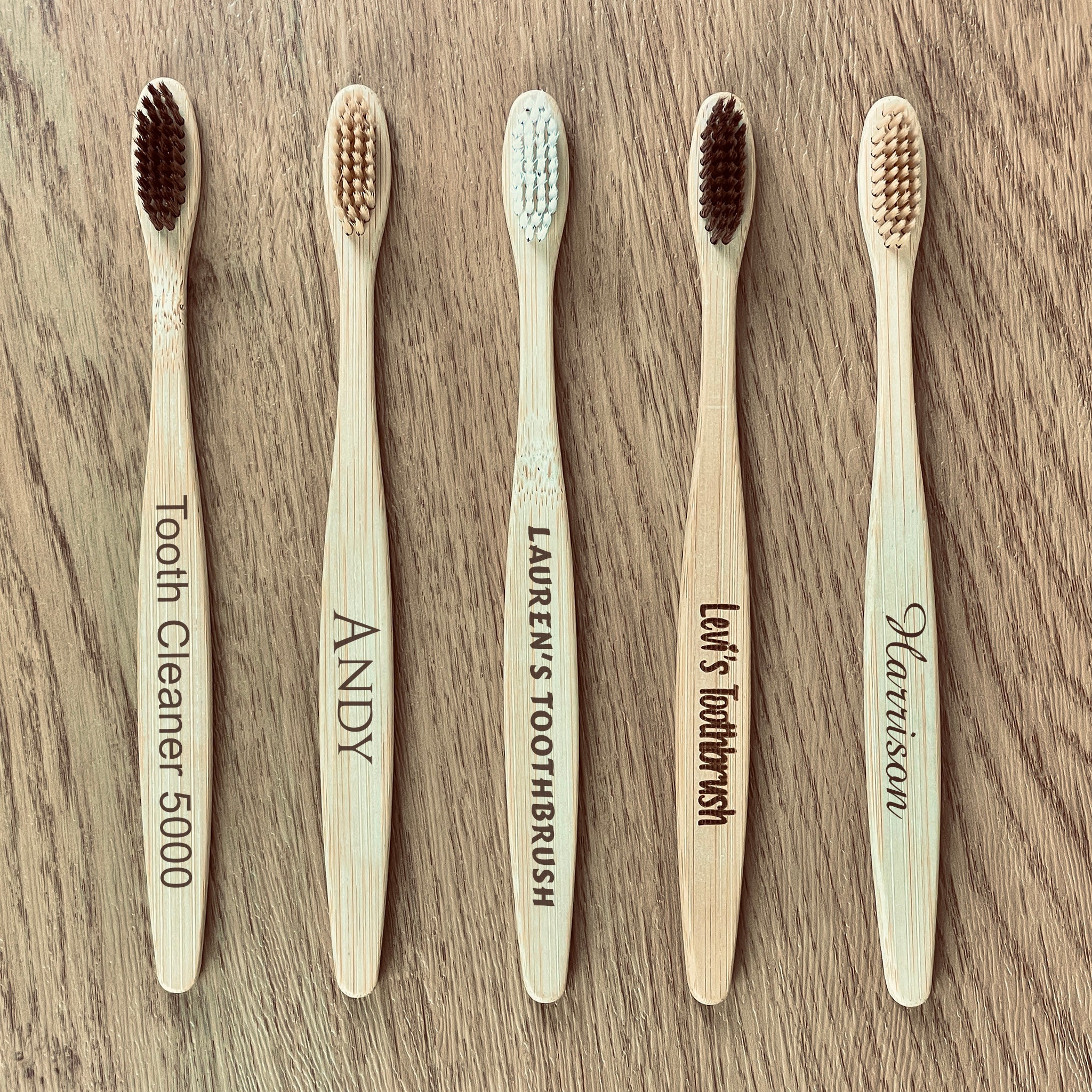 Personalised Engraved Sustainable Bamboo Toothbrush