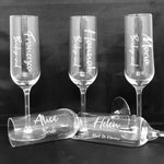 Personalised Wedding Champagne Flute Name