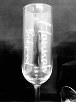 Personalised Wedding Champagne Flute Name