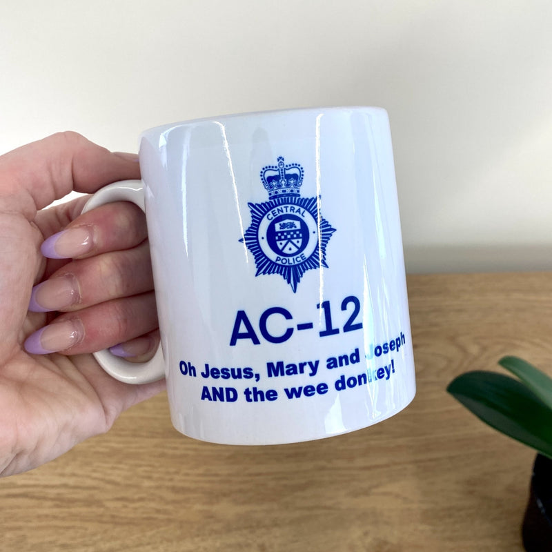 Line of Duty AC-12 Mug, Television quotes, Ted Hastings "Jesus, Mary and Joseph and the wee donkey"