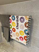 Personalised Children's Towel - Donuts