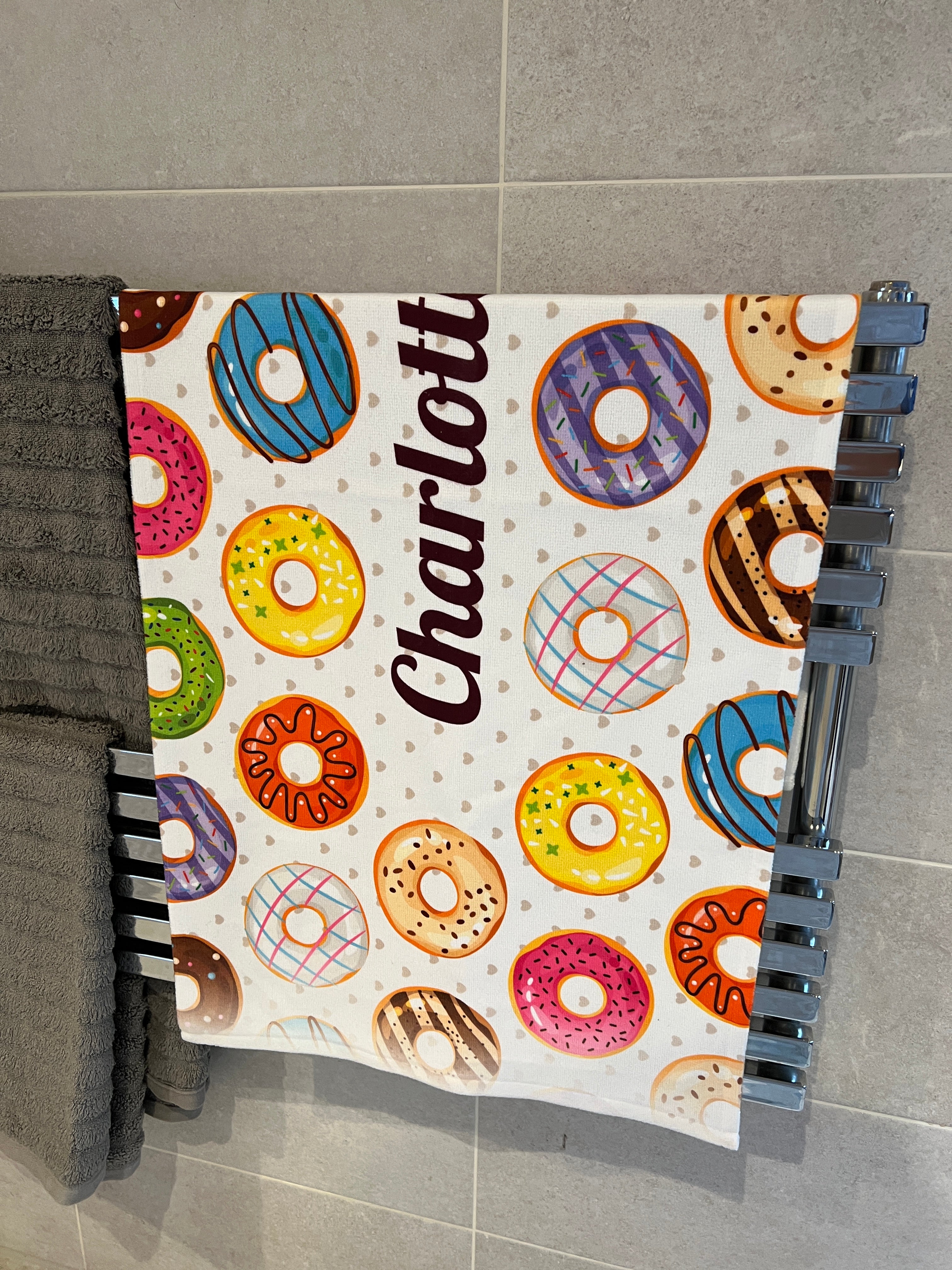 Personalised Children's Towel - Donuts