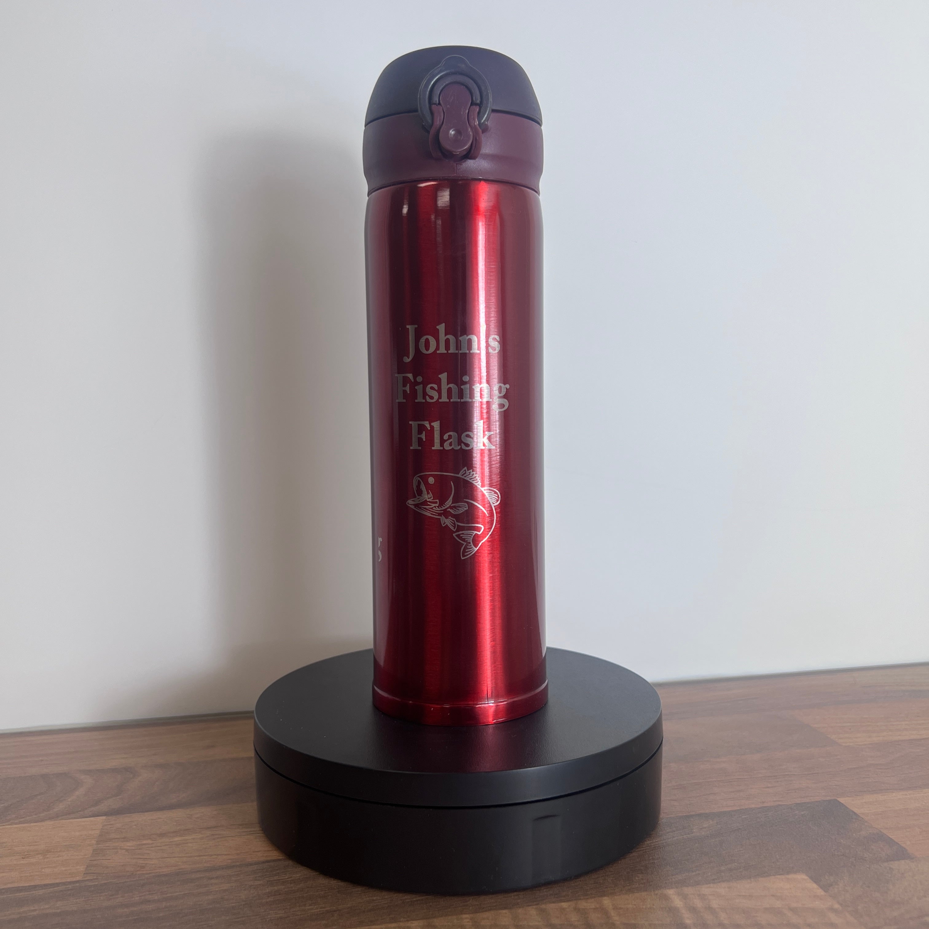 Personalized Slim Red Colored Metal Thermos 280 ml
