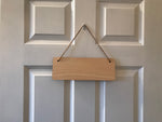 Hanging Door Plaque - Rectangle