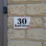 Personalised House Number Sign Bodoni Style