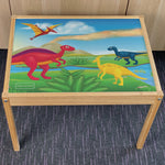 Kids Dinosaur Landscape Table Top STICKER ONLY Compatible with IKEA Latt Tables