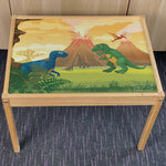 Kids Dinosaur Volcano Table Top STICKER ONLY Compatible with IKEA Latt Tables