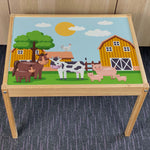 Kids Farm Table Top STICKER ONLY Compatible with IKEA Latt Tables