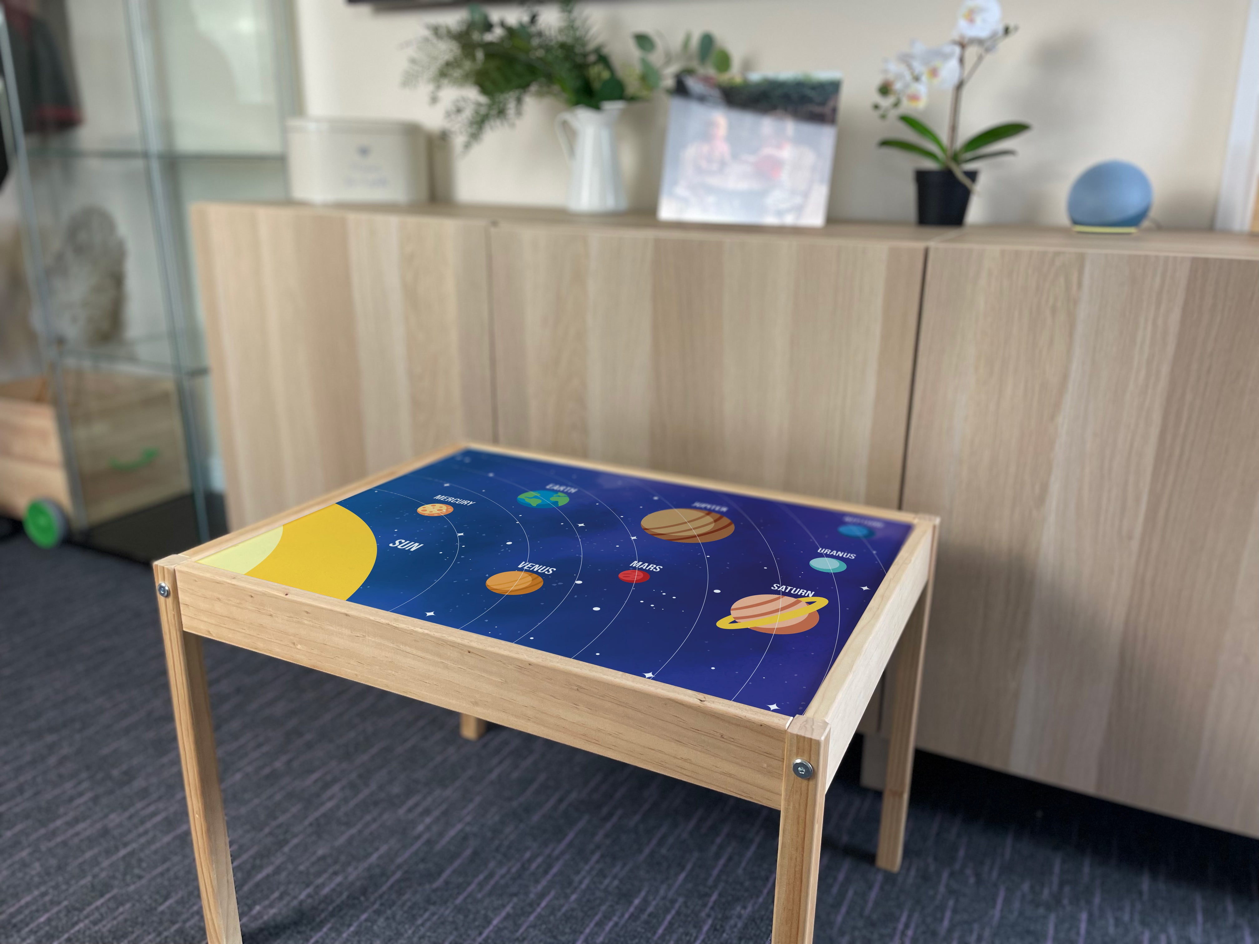 Kids Planet Table Top STICKER ONLY Compatible with IKEA Latt Tables