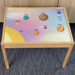 Kids Pink Planet Table Top STICKER ONLY Compatible with IKEA Latt Tables