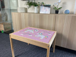 Kids Pink Unicorn Sparkle Table Top STICKER ONLY Compatible with IKEA Latt Tables