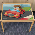 Kids Race Car Table Top STICKER ONLY Compatible with IKEA Latt Tables