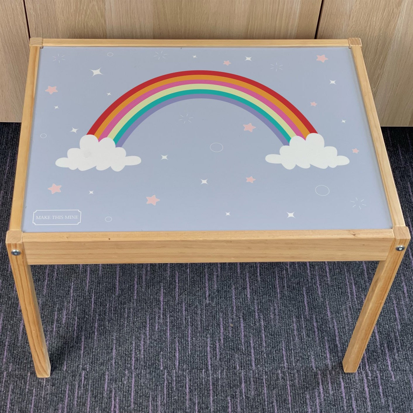 Kids Rainbow Table Top STICKER ONLY Compatible with IKEA Latt Tables