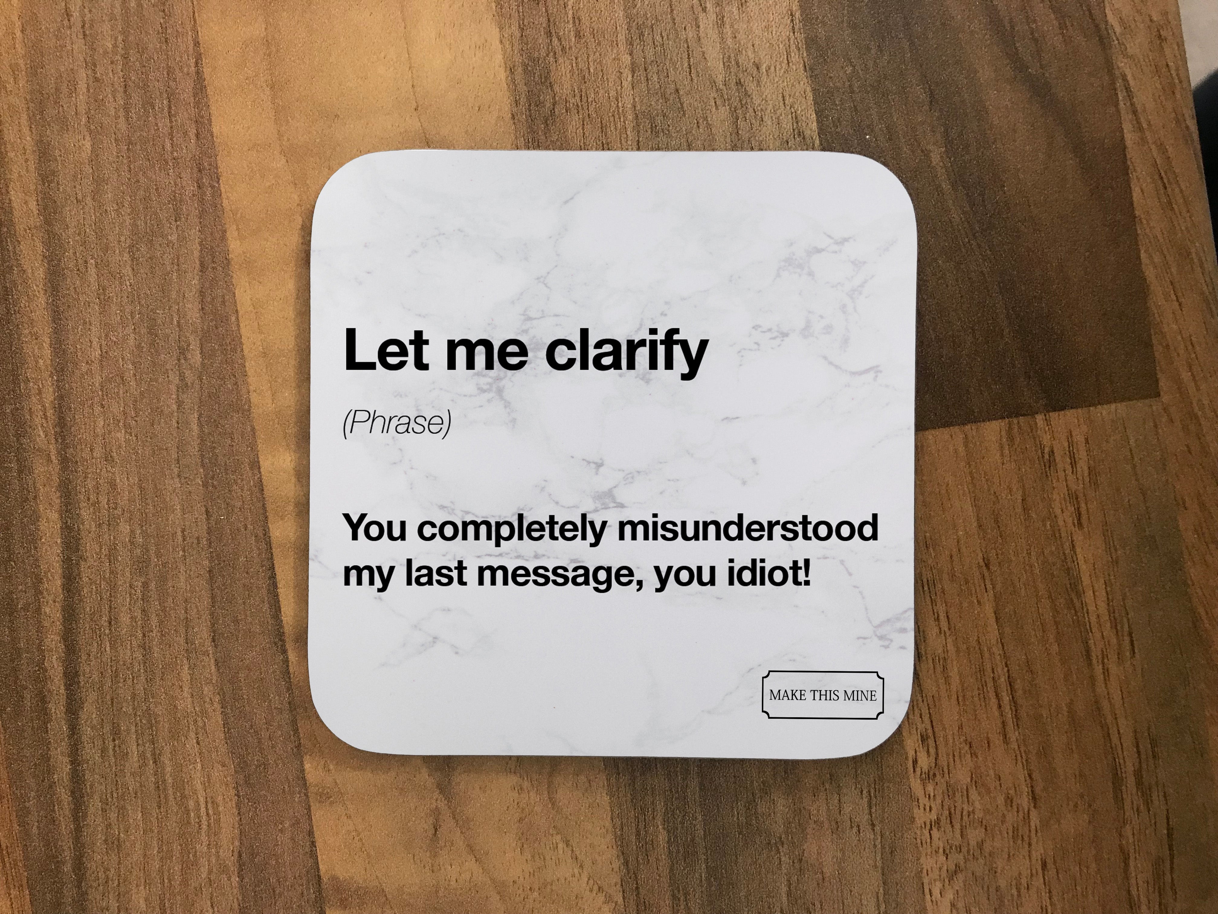 Funny Office Email Definitions Coasters - Set of 6