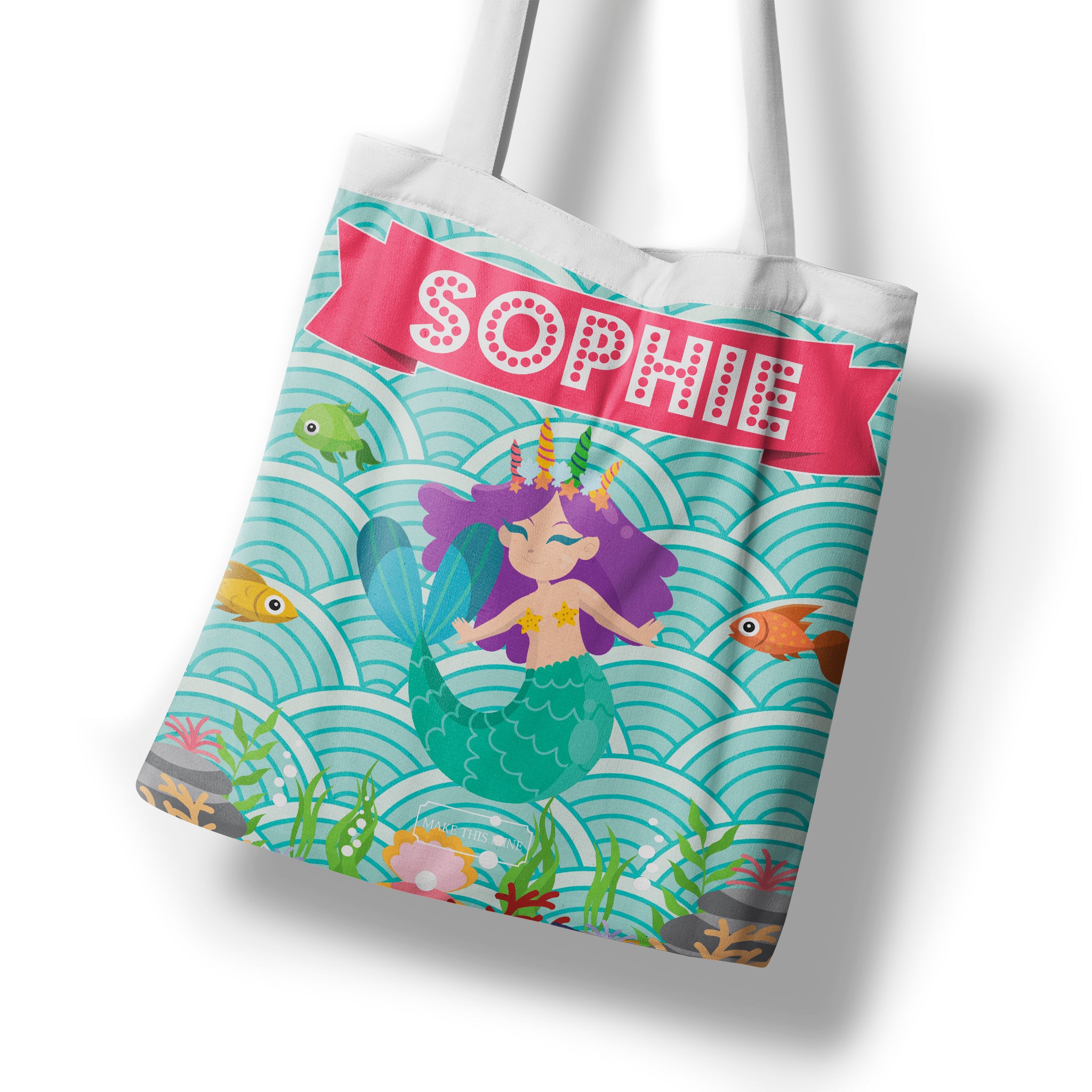 Personalised Children's Tote Bag - Mermaid