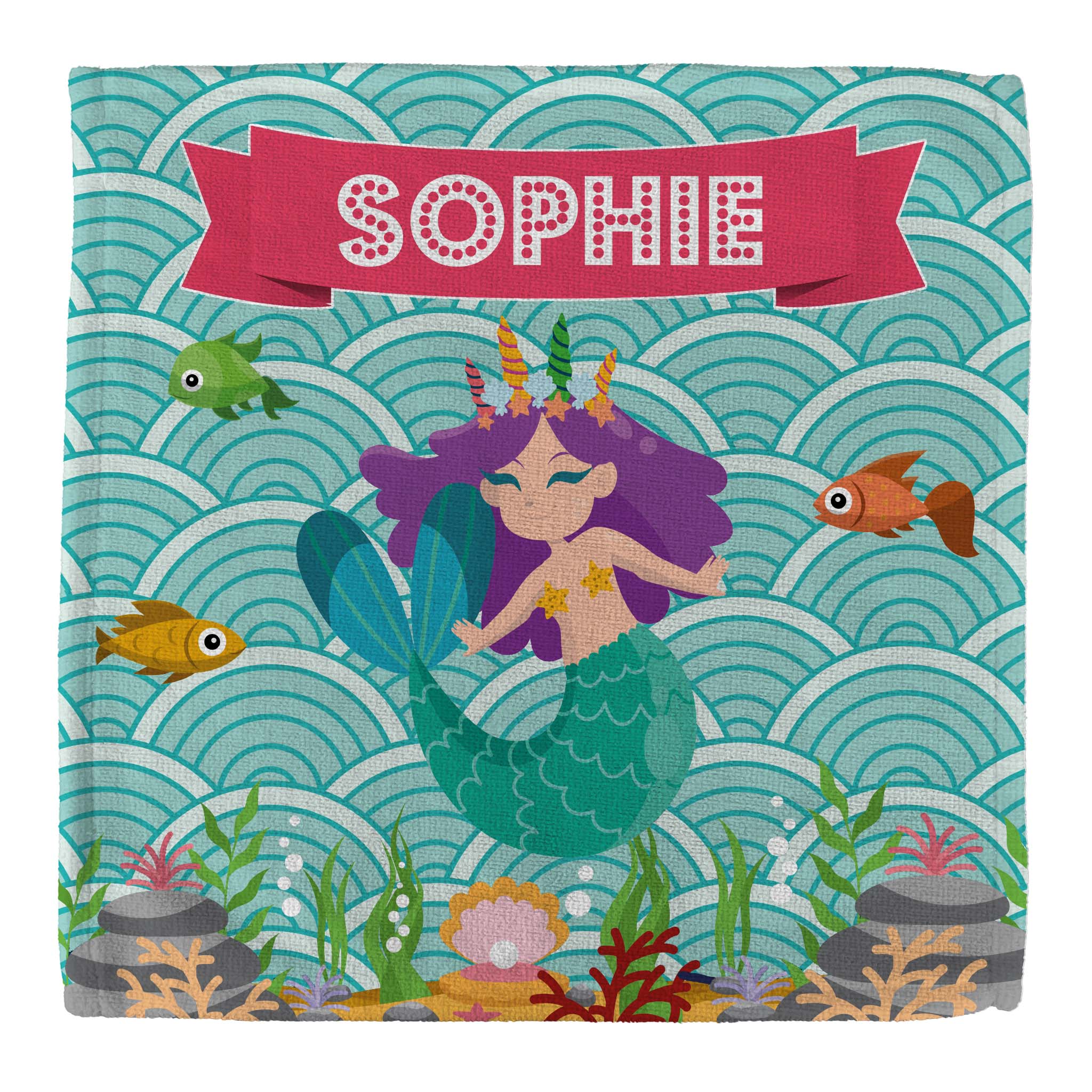 Personalised Children's Face Cloth - Mermaid