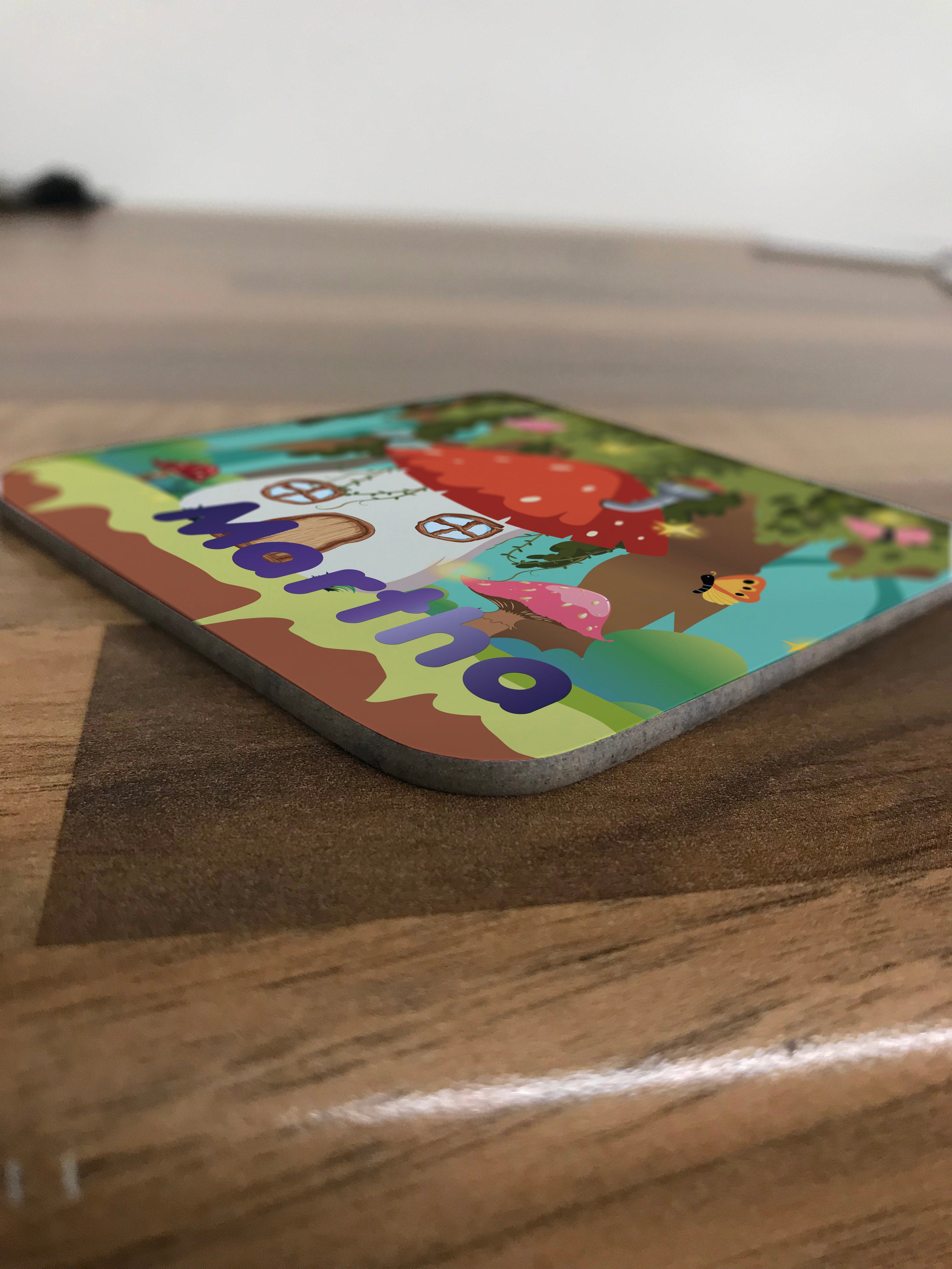 Personalised Children's Coasters - Mushroom