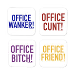 Explicit Rude Office Coasters - Set of 4