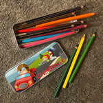 Personalised Children's Pencil Tin with Printed Race Car Design